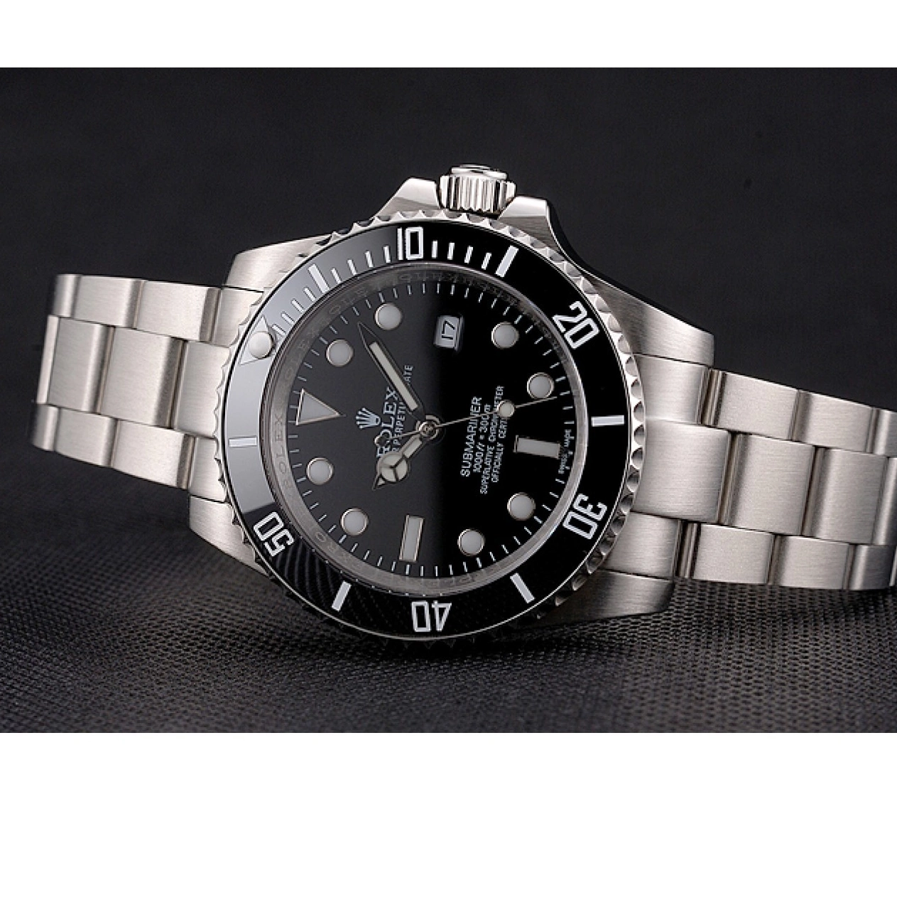 Good Copy Rolex Watches Rolex Dial Swiss Case Date Small Steel Black Bezel And Submariner Stainless And Bracelet 0803